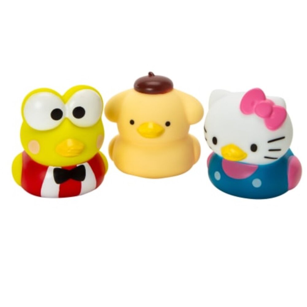 Sanrio Hello Kitty Keroppi Pompompurin Rubber Duck Set 3‎ Jeep Duck Bath Toy